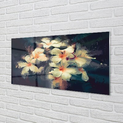 Glass print Picture of flowers