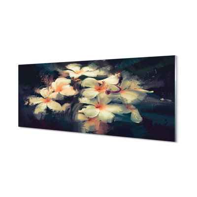 Glass print Picture of flowers