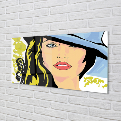 Glass print Hat woman