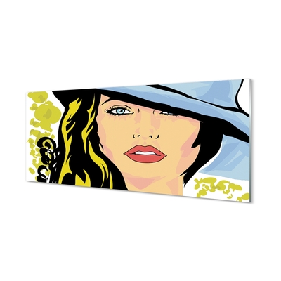 Glass print Hat woman