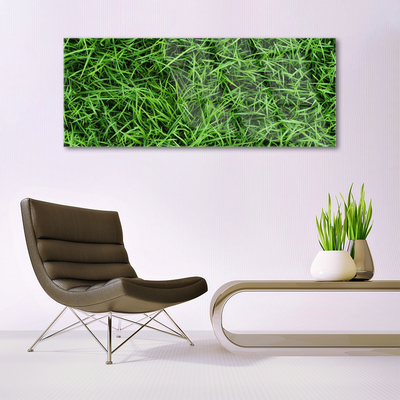 Glass Print Grass lawn floral green