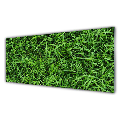 Glass Print Grass lawn floral green