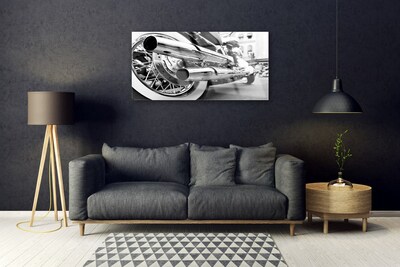 GLASS PRINTS Picture WALL ART Motorbike Wheel Exhaust 30 SHAPES UK 0476 