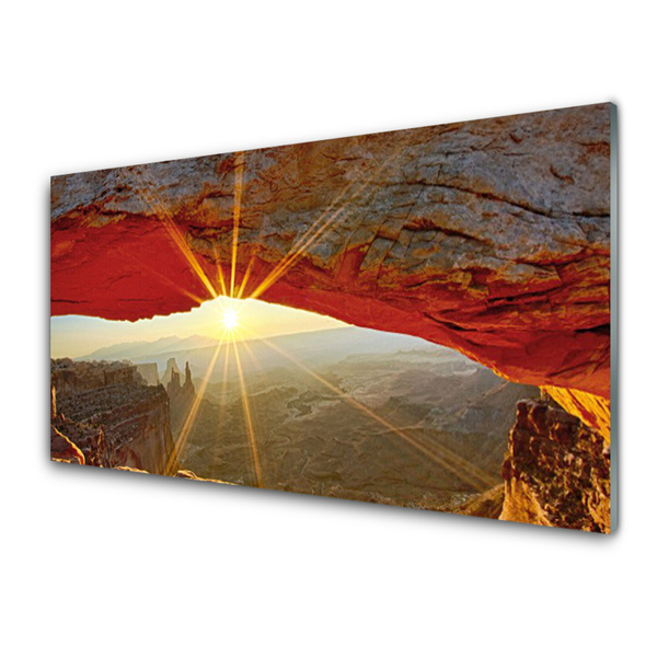 Glass Print Grand canyon landscape red brown