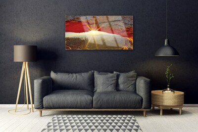 Glass Print Grand canyon landscape red brown