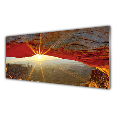 Glass Print Grand canyon landscape red brown