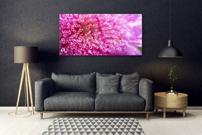 Glass Print Flower floral pink