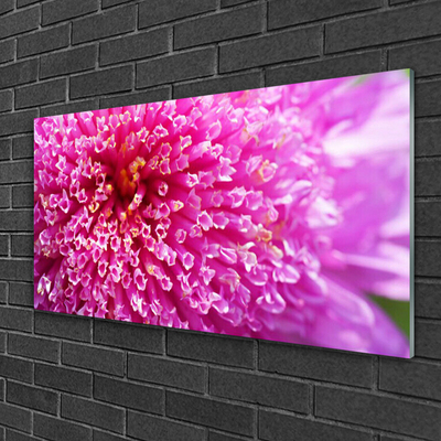 Glass Print Flower floral pink