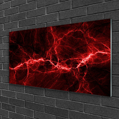 Glass Print Abstract art red