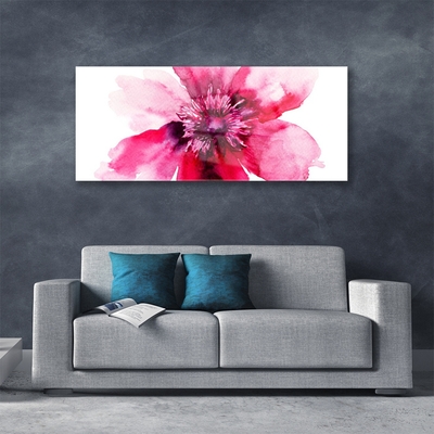 Glass Print Flower floral pink white