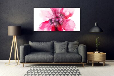 Glass Print Flower floral pink white