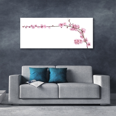 Glass Print Flowers floral pink white