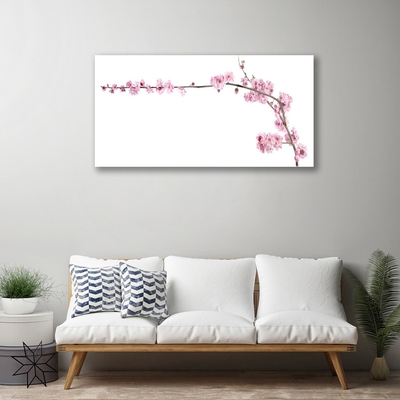 Glass Print Flowers floral pink white