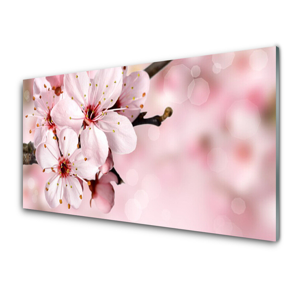 Glass Print Flowers floral pink