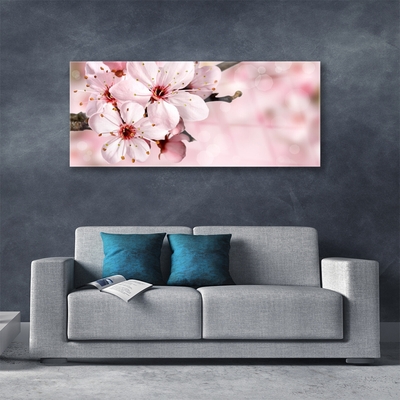 Glass Print Flowers floral pink