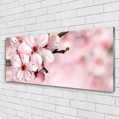 Glass Print Flowers floral pink