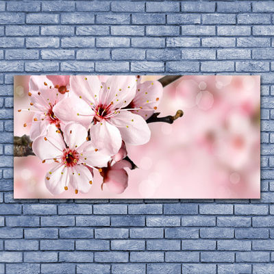 Glass Print Flowers floral pink