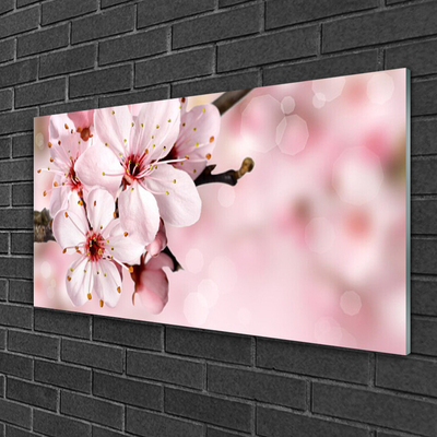 Glass Print Flowers floral pink