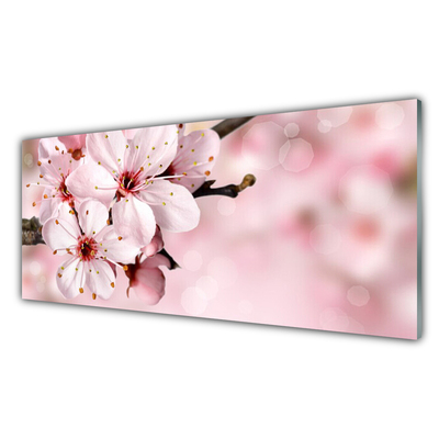 Glass Print Flowers floral pink