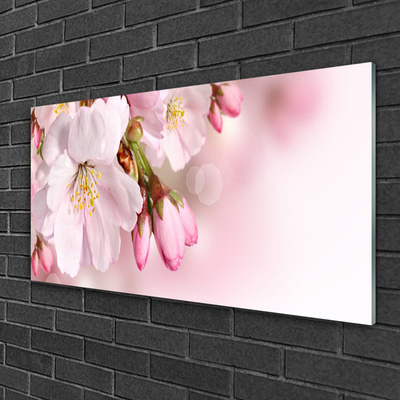 Glass Print Flowers floral pink