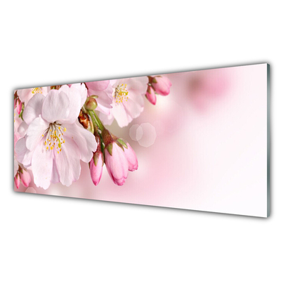 Glass Print Flowers floral pink