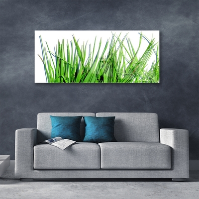 Glass Print Grass floral green