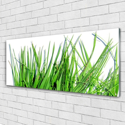 Glass Print Grass floral green