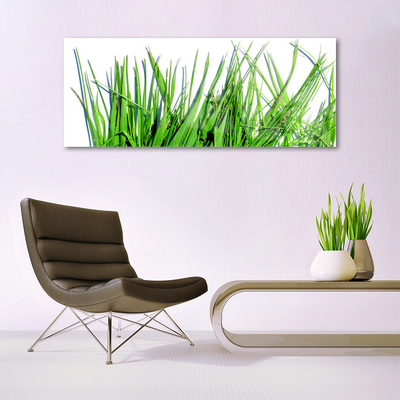 Glass Print Grass floral green