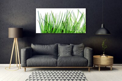 Glass Print Grass floral green