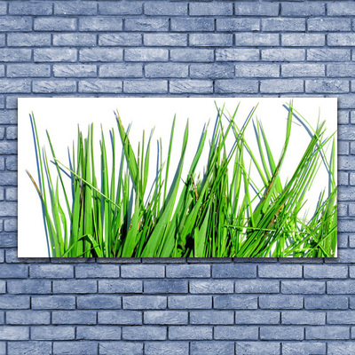 Glass Print Grass floral green