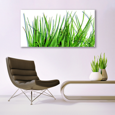 Glass Print Grass floral green