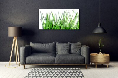 Glass Print Grass floral green