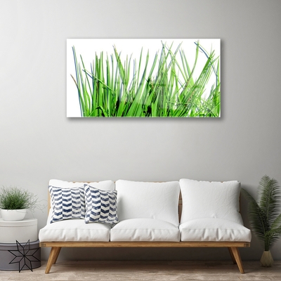 Glass Print Grass floral green