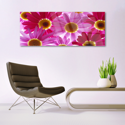 Glass Print Flowers floral pink yellow