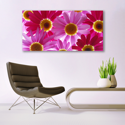 Glass Print Flowers floral pink yellow