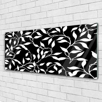 Glass Print Abstract art black white
