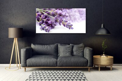 Glass Print Flowers floral purple