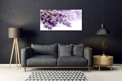 Glass Print Flowers floral purple