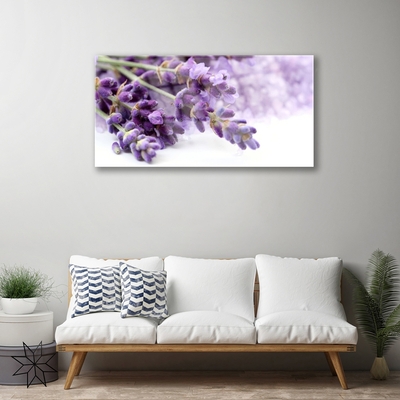 Glass Print Flowers floral purple