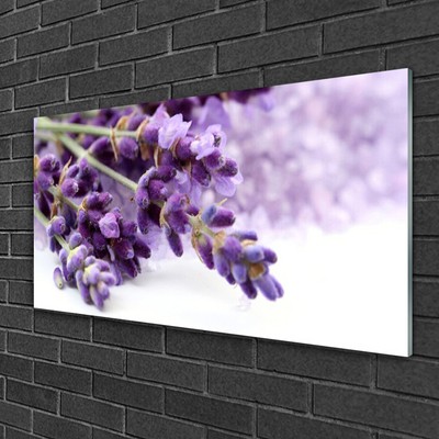 Glass Print Flowers floral purple