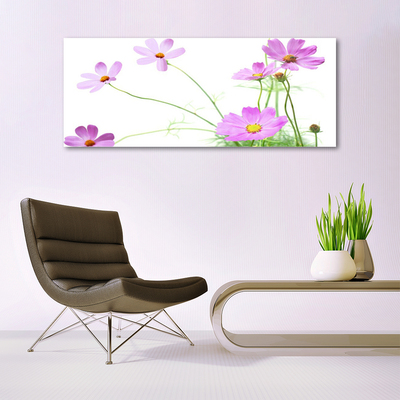 Glass Print Flowers floral pink green