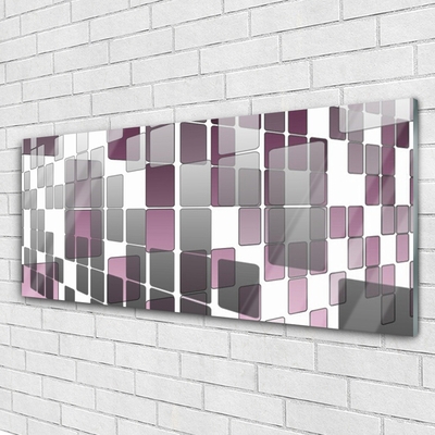 Glass Print Abstract art grey white brown