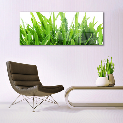 Glass Print Grass floral green