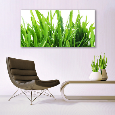 Glass Print Grass floral green