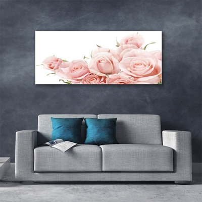 Glass Print Roses floral beige white