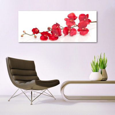 Glass Print Flowers floral red