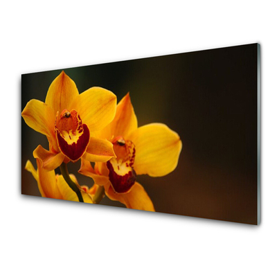 Glass Print Flowers floral yellow