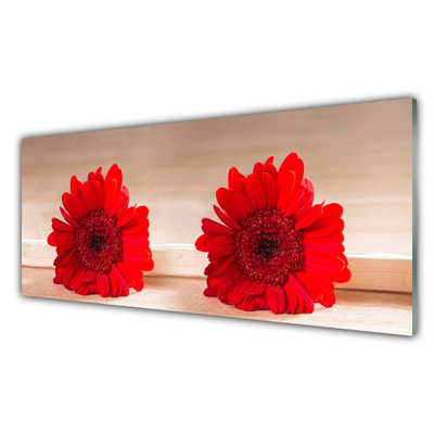 Glass Print Flowers floral red