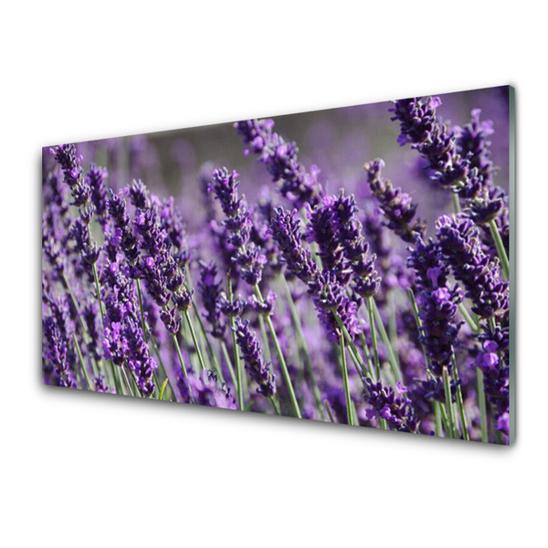 Glass Print Flowers floral purple