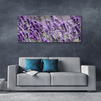 Glass Print Flowers floral purple